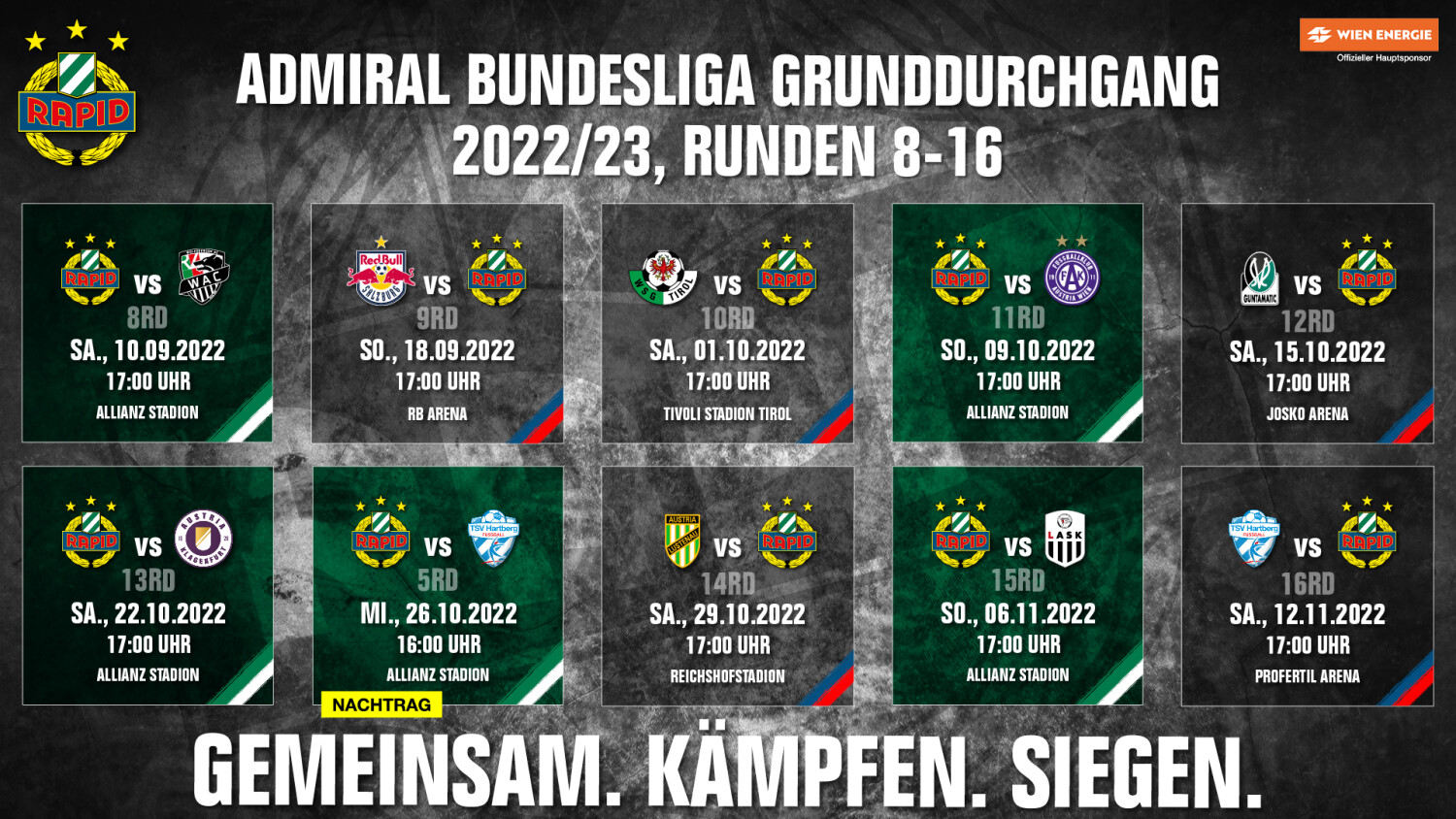 Rapid Spielplan Kalender 